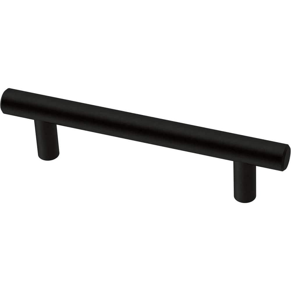 Matte Black Modern Brass Bar Handle Set