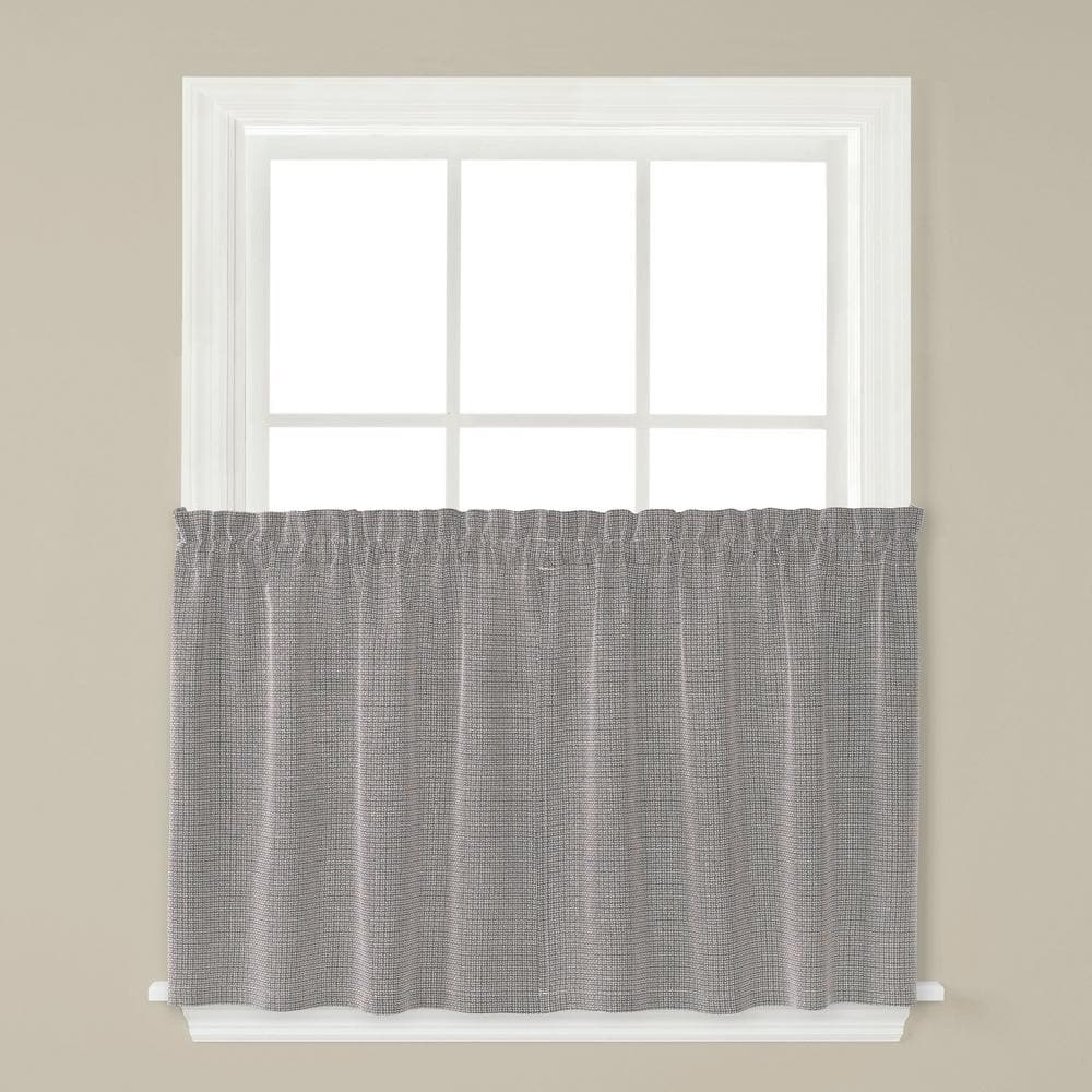 SKL Home Silver Solid Rod Pocket Curtain - 57 in. W x 36 in. L (Set of ...