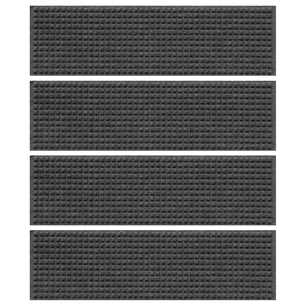 Waterhog Squares 8.5 in. x 30 in. PET Polyester Indoor Outdoor Stair Tread 