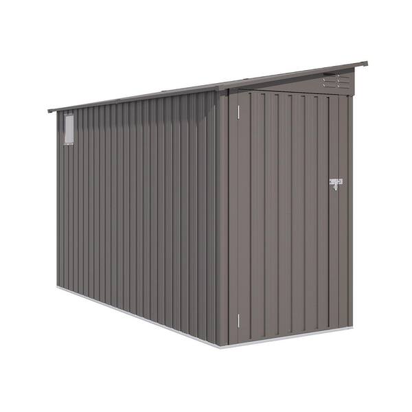 4 ft. W x 9 ft. D Metal Shed with Sloping Roof, Side Door & 2 Vents (36 sq. ft.)