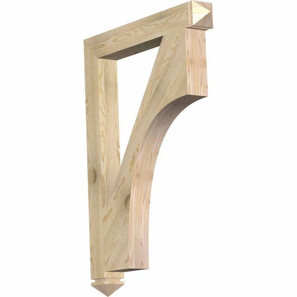 Ekena Millwork 4 in. x 44 in. x 32 in. Douglas Fir Westlake Arts and Crafts Rough Sawn Bracket