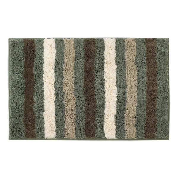 Bathtopia Dmitri Sage 16 in. x 24 in. Bath Rug