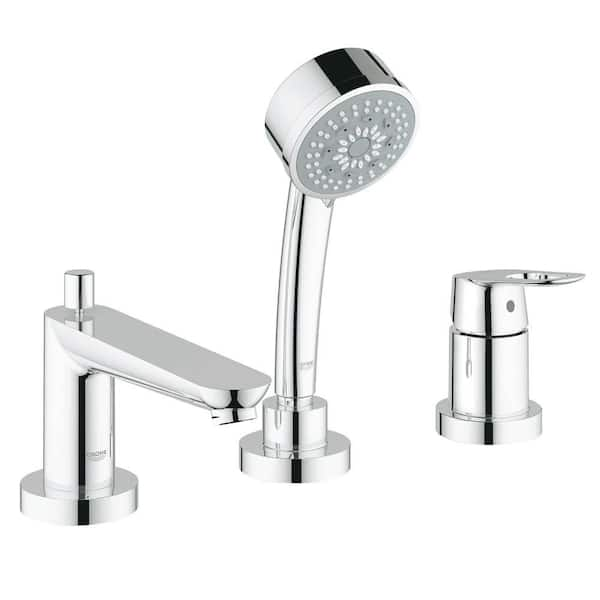 GROHE BauLoop Single-Handle Deck-Mount Roman Bathtub Faucet in StarLight Chrome (Valve Not Included)