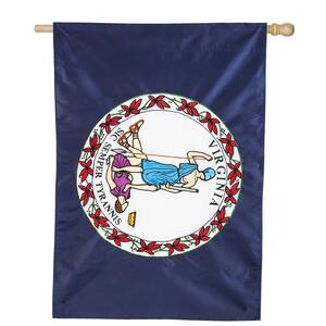 28 in. x 44 in. Virginia State Applique House Flag