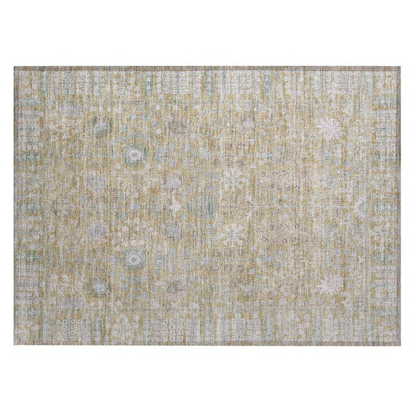Chantille Machine Washable Indoor/Outdoor Abstract ACN2231 Beige 1 ft. 8 in. x 2 ft. 6 in. Accent Rug
