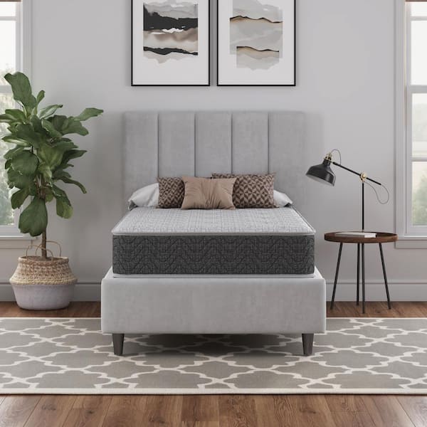 Ottomanson Eco Twin Made in USA Medium-Firm Hybrid Foam with Edge to Edge Pocket Coil, 9 in. Bed in A Box, Ottopedic Mattress