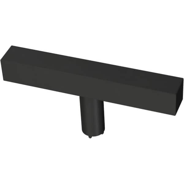 Liberty Square Bar 3 in. (76 mm) Matte Black Elongated Bar Cabinet Knob