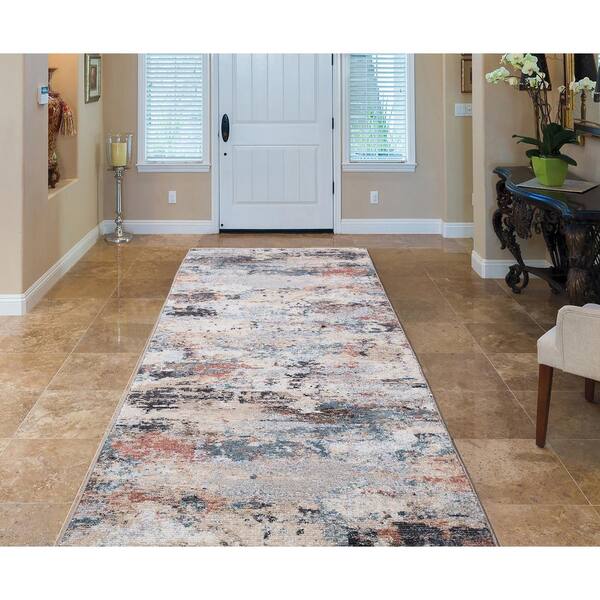  Area Rug Non-Slip Rug Melting Watercolor Colorful