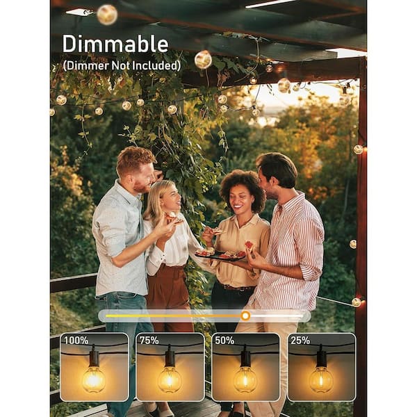 Brightown outdoor string lights 100 ft hotsell
