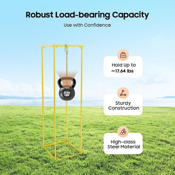 YIYIBYUS 70.86 in. Tall Indoor/Outdoor Gold Metal Column Flower