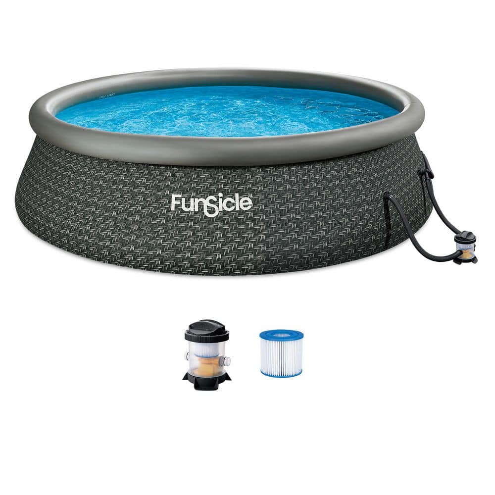 Funsicle Quick Set 12 ft. x 36 in. Round 36 in. Inflatable Above Ground ...