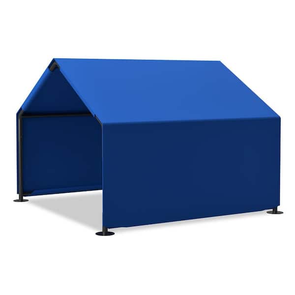 4 ft. x 4 ft. x 3 ft. Dog Shade Shelter Outdoor Blue Tent for Large Medium Dogs