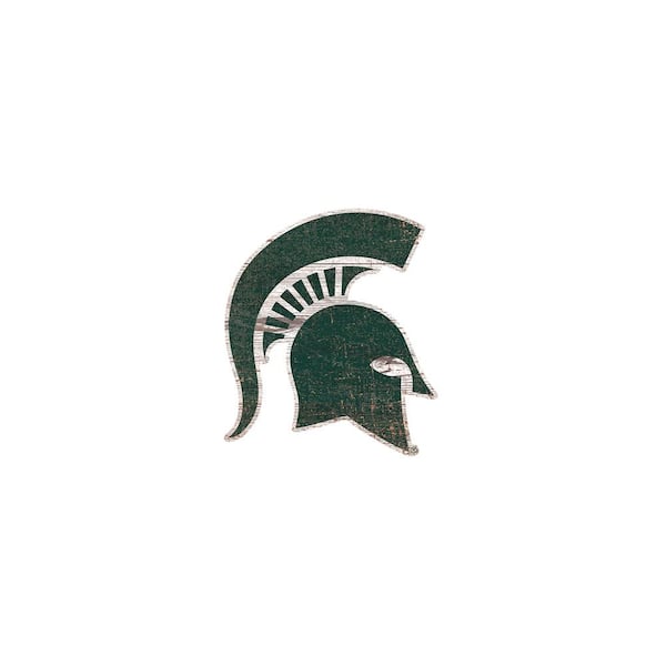 Michigan State Distressed Logo Cutout Decorative Sign