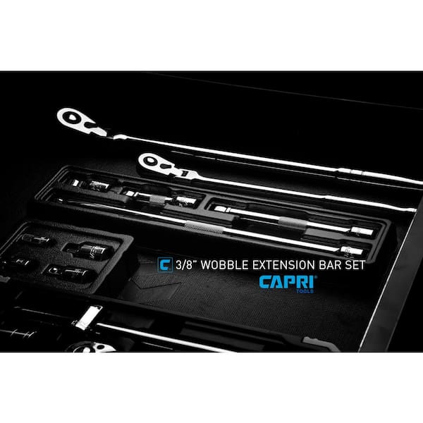 Capri Tools 3/8 in. Drive Wobble Extension Bar Set (4-Piece) 1