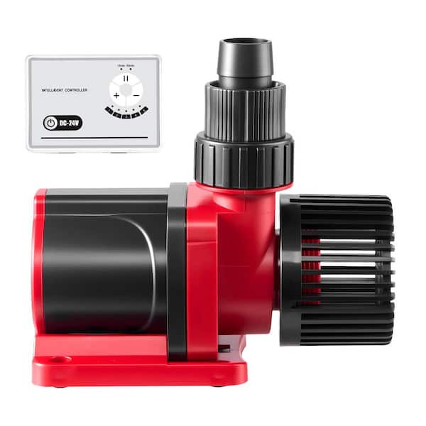 Aquarium 24V DC Water Pump 60W 1750 GPH Marine Wavemaker Return Pump Controller Adjustable Flow Feed Mode for Saltwater