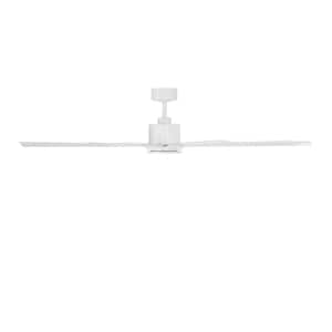 Size Matters 65 in. Smart Indoor/Outdoor Matte White Windmill Ceiling Fan with Remote