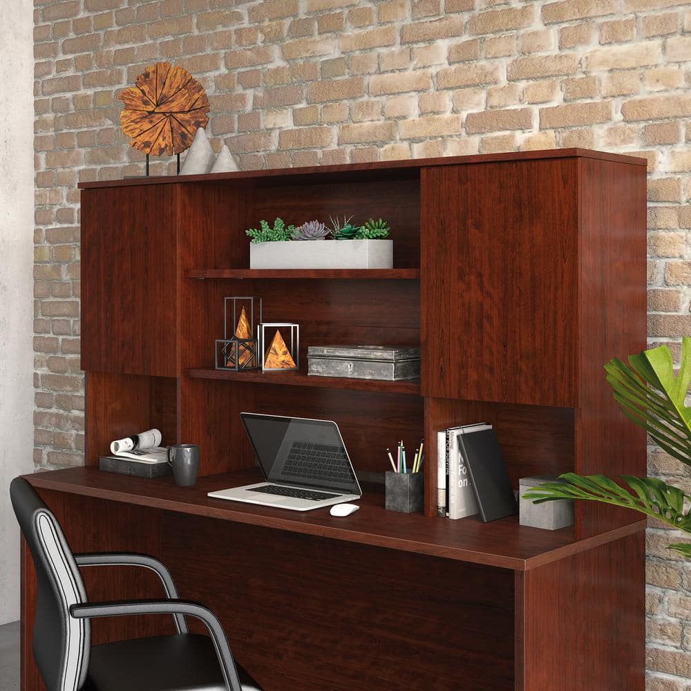 Classic Cherry 72" Engineered Wood Office Storage Hutch