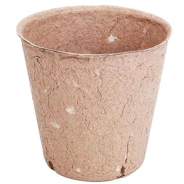 3.15 in. L x 3.15 in. W x 3 in. H, 6.6 qts. Peat Pots , Brown Biodegradable, Nursery Pots, 40-Pack Plant Fiber