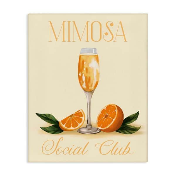 Stupell Industries Mimosa Social Club by Hey Bre! Creative Studio Unframed Food Graphic Art Print 20 in. x 16 in.