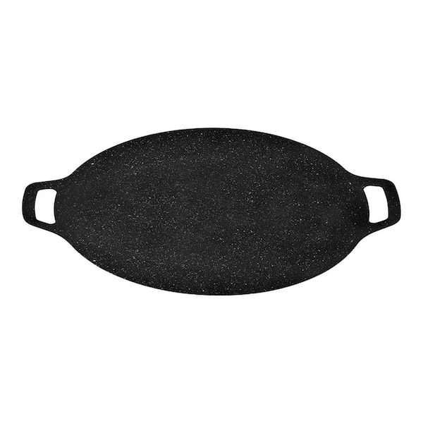 Korean Style 32CM Maifanstone Nonstick Grill Pan with Handle 7-Layer Coating for BBQ Meats Pancakes Ribs