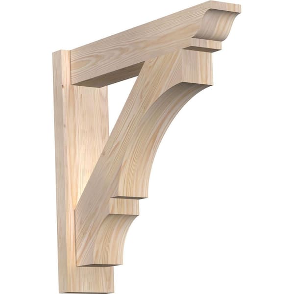 Ekena Millwork 6 in. x 24 in. x 24 in. Douglas Fir Balboa Traditional Smooth Outlooker