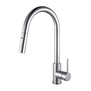 Olivi Brass Single-Handle Pull-Down Spray Kitchen Faucet in Chrome