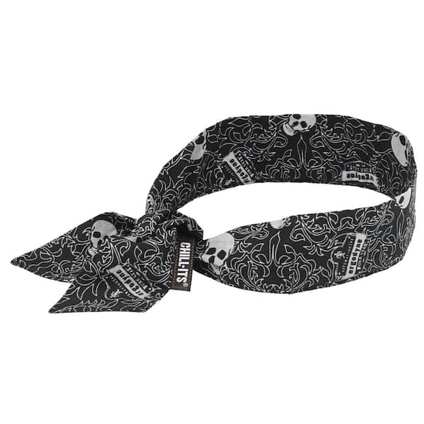 Ergodyne 6700 Skulls Evaporative Bandana Headband Tie - 1 Pack 6700 - The Home Depot