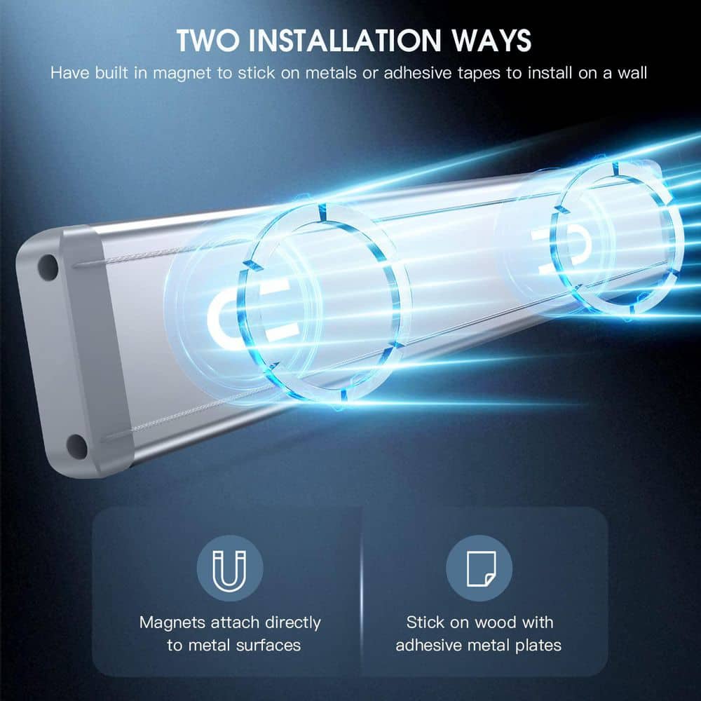 14.7 in. Warm White Aluminum Motion Sensor LED Under Cabinet Light, 2-Pack
