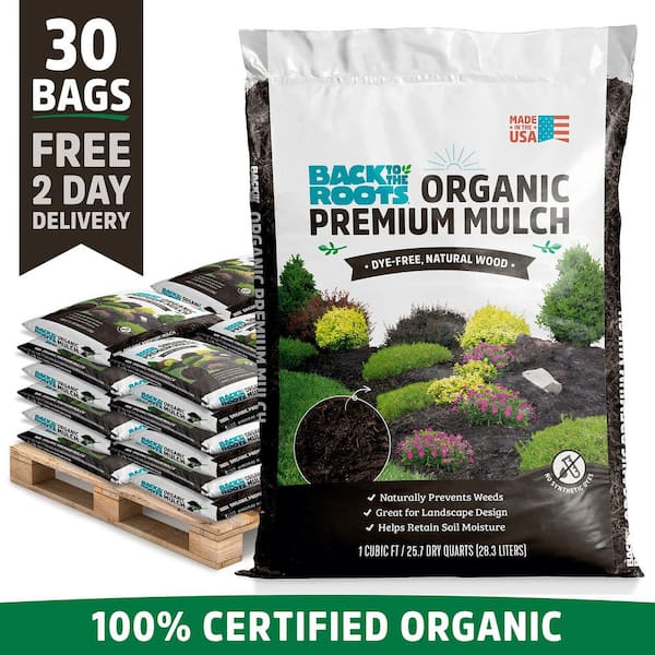 Organic Bulk Bark Bagged Mulch Pallet (30 1 cu. ft. bags)