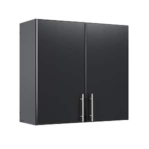 Composite Wall Mounted Garage Cabinet in Black (32 in. W x 30 in. H x 12 in. D)