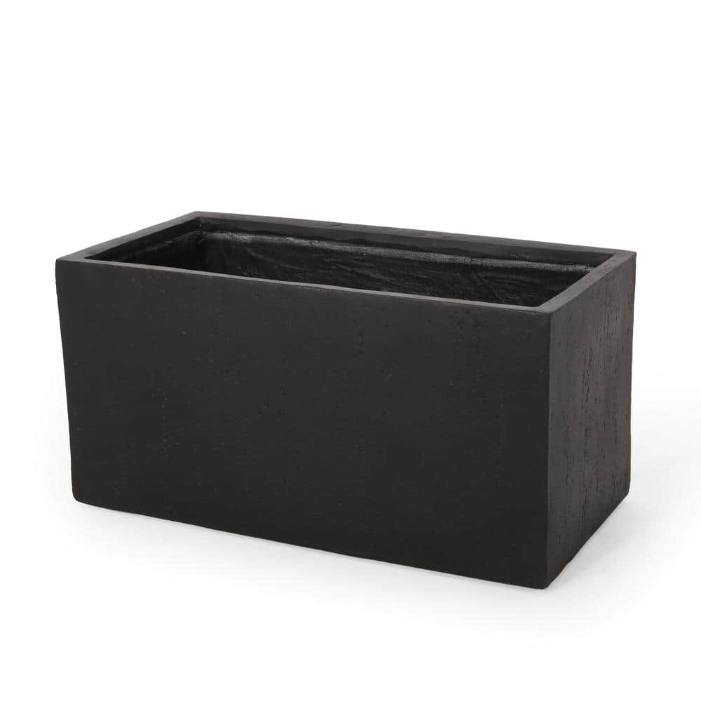Black Lightweight Concrete Outdoor Flower Pot with Drainage Hole price history on PriceWatchPro