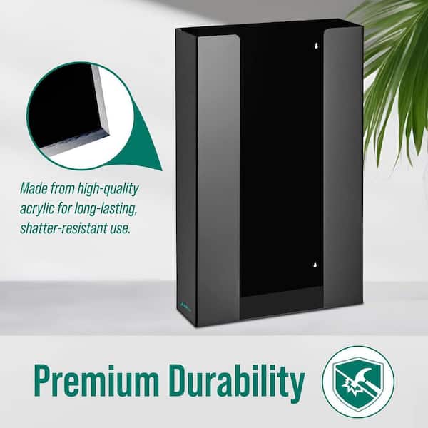 Triple Box Capacity Wall Mount Acrylic Glove Box Dispenser