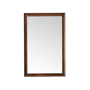 Glenbrooke 26 in. W x 40 in. H Rectangular Framed Wall Mount Bathroom Vanity Mirror in Mid-Century Walnut