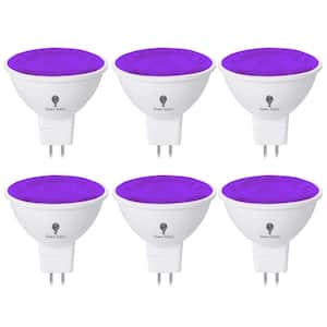 50-Watt Equivalent MR16 Decorative Indoor/Outdoor LED Light Bulb in Purple (6-Pack)