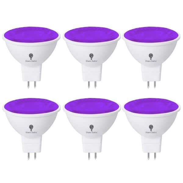BLUEX BULBS 50-Watt Equivalent MR16 Decorative Indoor/Outdoor LED Light Bulb in Purple (6-Pack)
