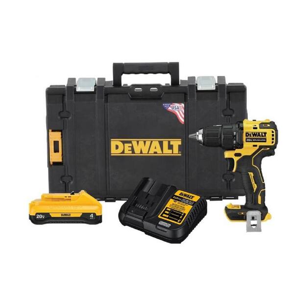 ATOMIC 20-Volt MAX Brushless Cordless 1/2 in. Drill/Driver Kit with Battery 4 Ah, Charger/Tough System 22 in. Toolbox ATOMIC 20-Volt MAX Brushless Cordless 1/2 in. Drill/Driver Kit with Battery 4 Ah, Charger/Tough System 22 in. Toolbox