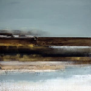 "Distant Shore" by Susan Cordes Unframed Abstract Art Print 54 in. x 54 in.