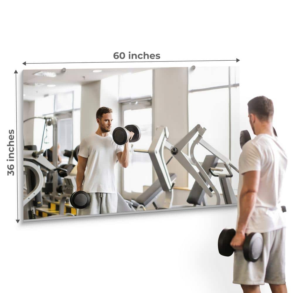 36 x 60 Inch Frameless Rectangular Wall Mirror