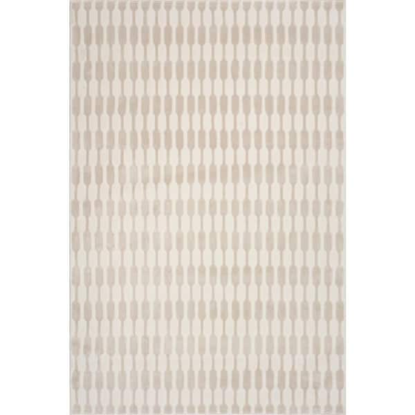 Rowyn Beige Washable 8 ft. x 10 ft. Indoor Area Rug