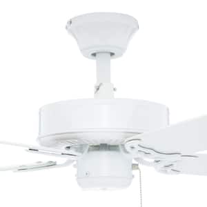 AirPro 42 in. Indoor White Transitional Ceiling Fan with Remote Included for Great Room and Living Room