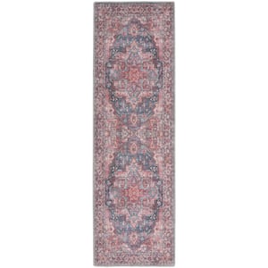 57 Grand Machine Washable Multicolor 2 ft. x 6 ft. Floral Traditional Kitchen Runner Area Rug