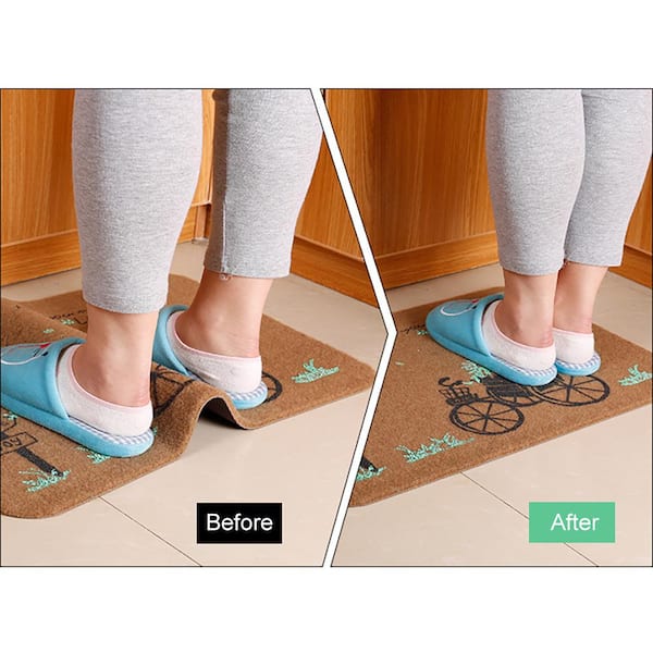 4 in. x 4 in. x 0.08 in. Rug Pads Grippers Carpet Tape Non Slip Rug Tape for Hardwood Floors and Tiles (4-Pack)