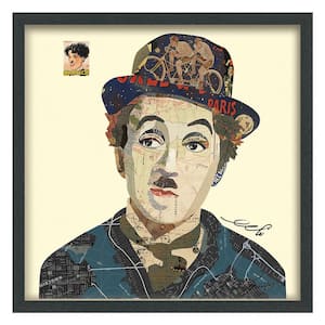Charlie in. Dimensional Collage Framed Graphic Art Under Glass Wall Art