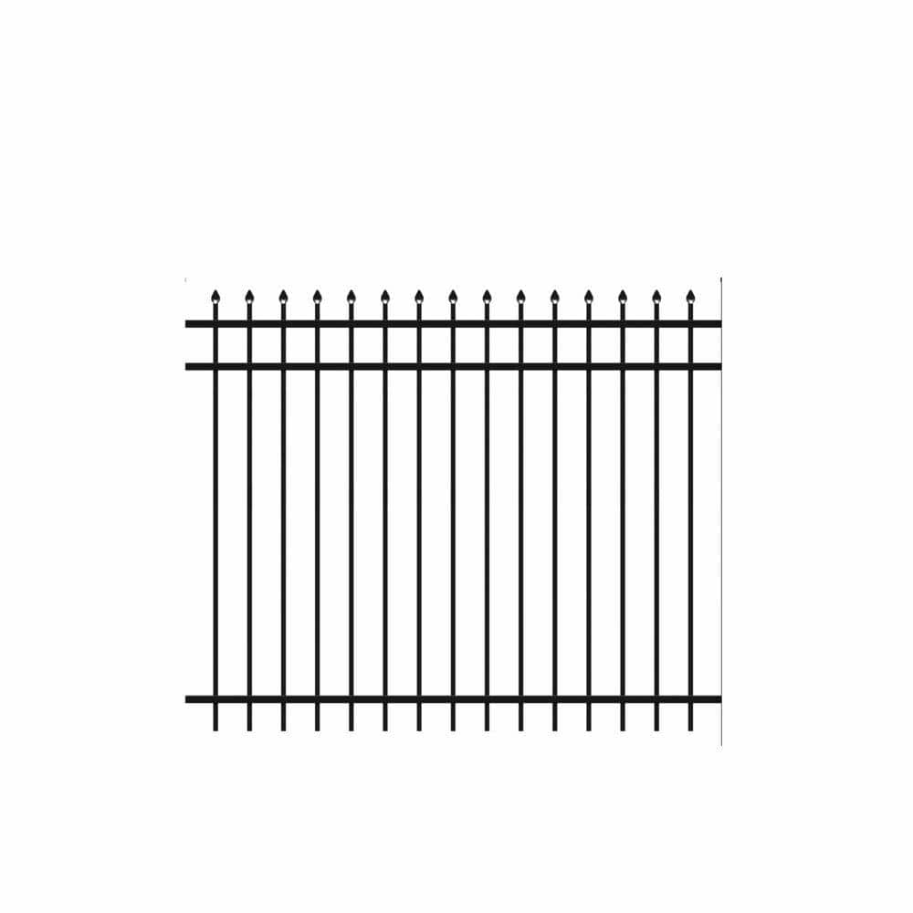 Cascade Standard-Duty 5 ft. H x 6 ft. W Black Aluminum Pre-Assembled Fence Panel price history on PriceWatchPro