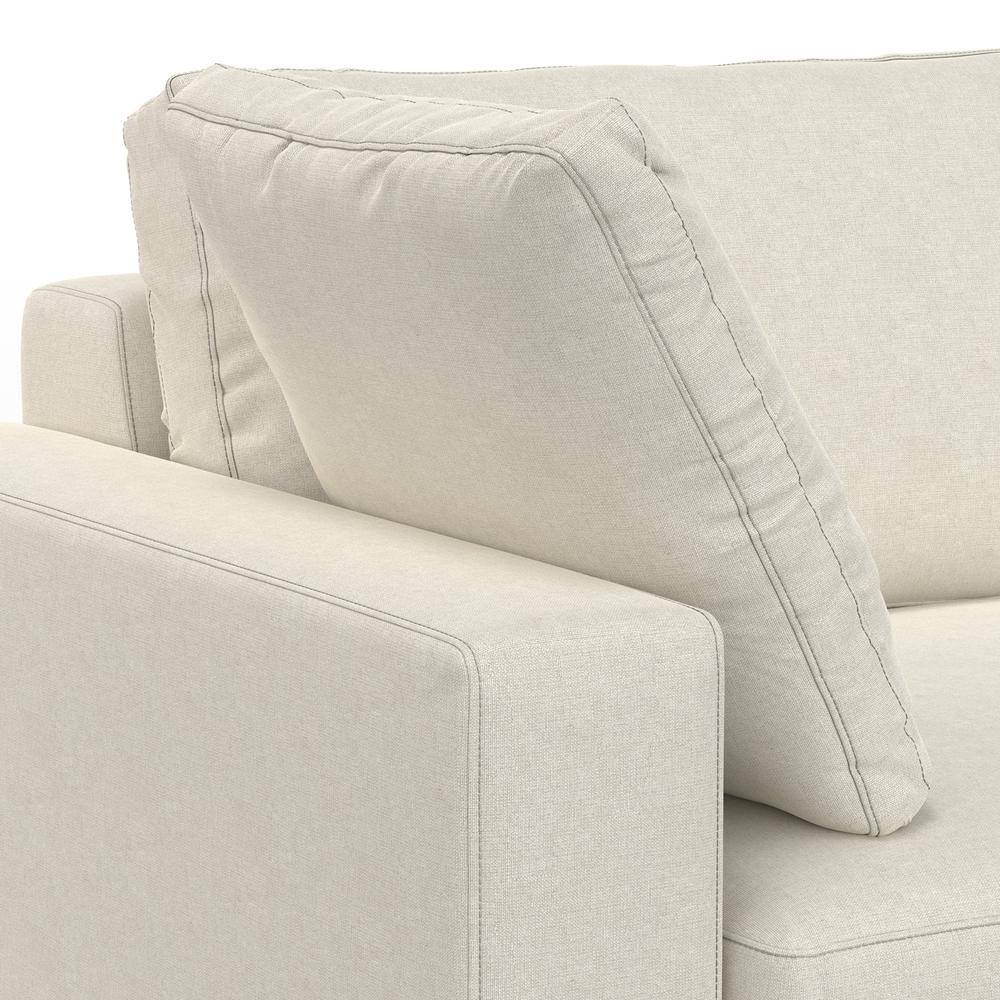 Charlie 78'' Cream Fabric Upholstered Lawson Sofa