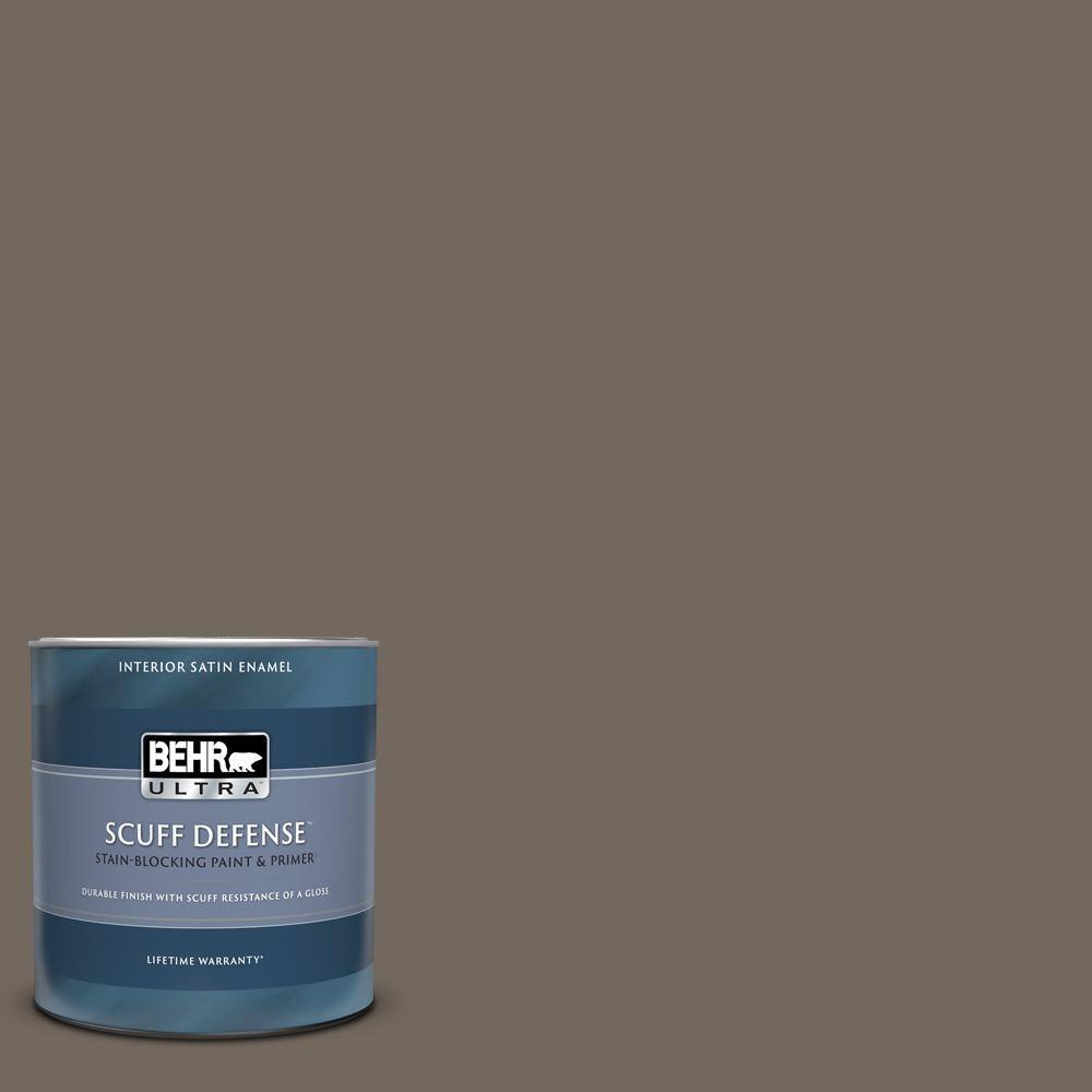 BEHR ULTRA 1 qt. T1620 Opus Extra Durable Satin Enamel Interior Paint & Primer 775304 The