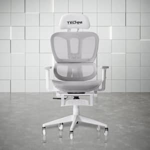Airflex2.0 Mesh Reclining Gaming Chair in White with Height-Adjustable Arms
