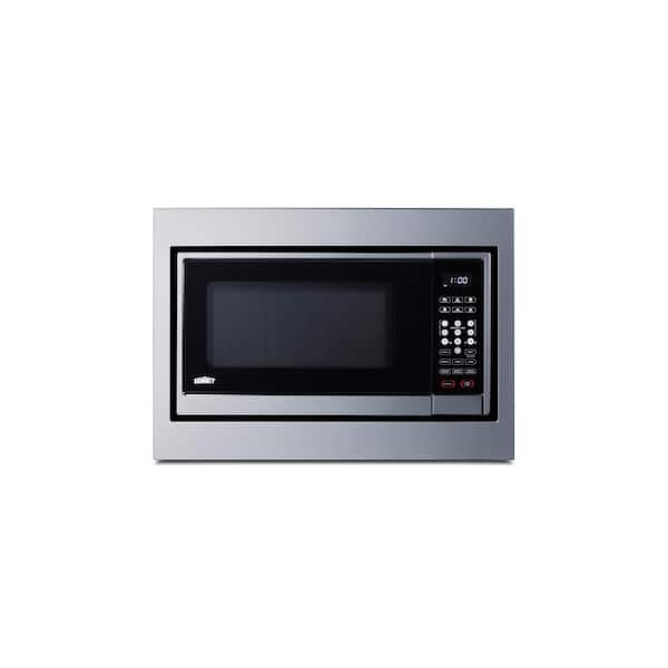 24 in. 1.2 cu. ft. Built-In Microwave in Stainless Steel with Trim Kit
