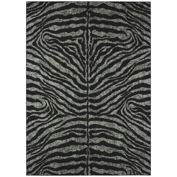 Addison Rugs Safari Black 5 ft. x 7 ft. 6 in. Indoor/Outdoor Washable Indoor/Outdoor Washable Rug