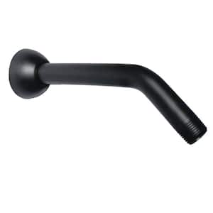 1/2 in. NPTM 7 in. Shower Arm and Flange in Matte Black